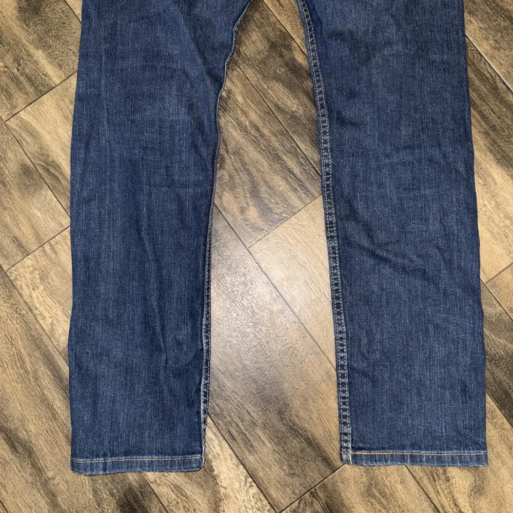 Levi's 502 Jeans Dark Wash Denim Straight Leg Slim Fit Men's Size 30x30 Faded